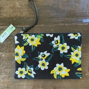 Sam Edelman "Abigail" Beaded Leather Wristlet